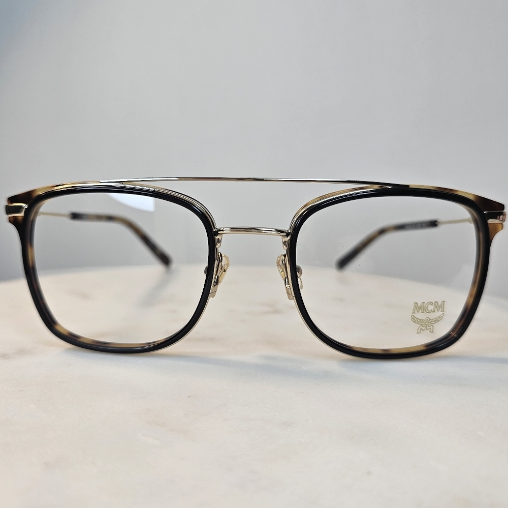 MCM Women's 53 mm Black &‎ Havana Horned Aviator Style Eyeglasses Frames